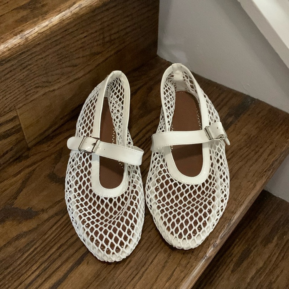 White Mesh Shoes